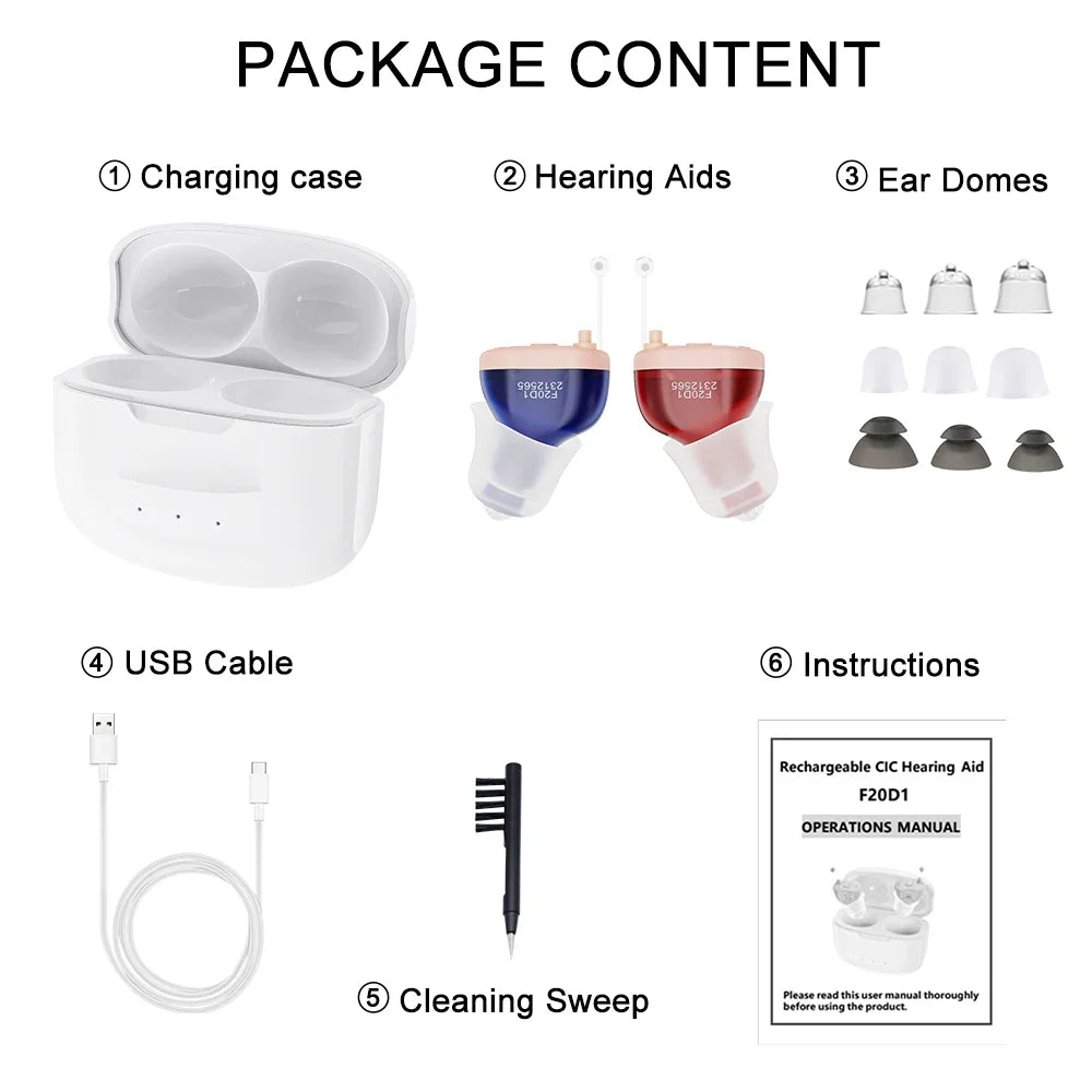 SereneSilence Invisible Hearing Aids | Discreet Pair for Clear Sound